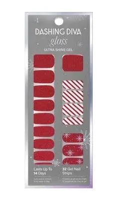 Dashing Diva Gloss Gel Nail Strips Mint Whirled 32 Count