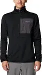 Columbia Men's Hike II Technical Half Zip Fleece Black-Medium