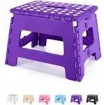 Dyforce Folding Step Stool 9", Durable Kids Step Stool, Heavy Duty Step Stools for Adults, Compact Foot Stools, Light-Weight Tod