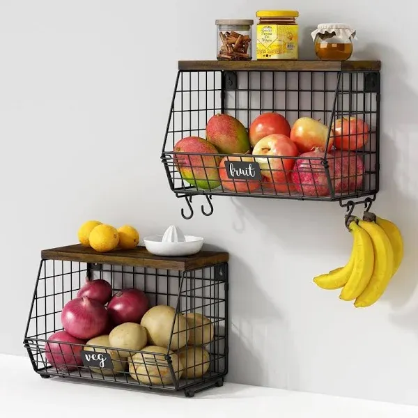 SCHRAPPER'S Fine CABINETRY, Inc. Hanging Wall Fruit Basket