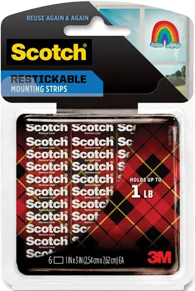 Scotch Restickable Mounting Tabs 1 x 3