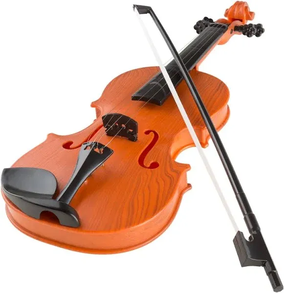 Kid’S Toy Violin with 4 Adjustable Strings and Bow - Musical Sounds- Realistic