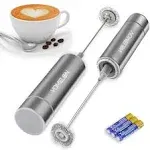 VOMELON Milk Frother, Handheld Battery Operated Frother for Coffee,Portable Drink Mixer