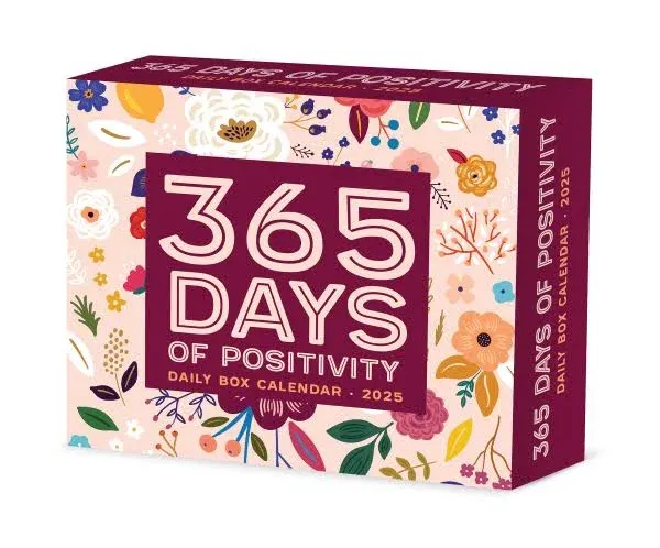 Willow Creek Press 365 Days of Positivity 2025 6.2 X 5.4 Box Calendar