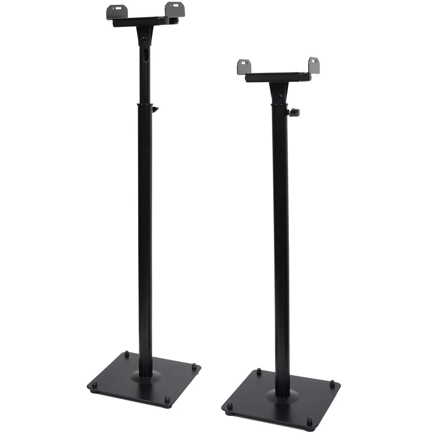 2 Heavy Duty PA DJ Club Adjustable Height Satellite Speaker Stand Mount - Ext...