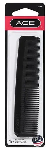 Ace 5-Inch Fine Tooth Pocket Hair Comb