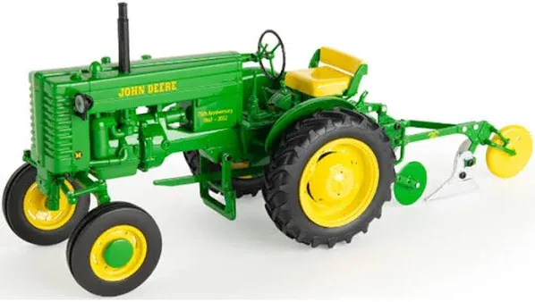 (B&D) 1/16 John Deere 75th Anniversary Model M w/ Plow, ERTL Prestige Collection - Damaged Item