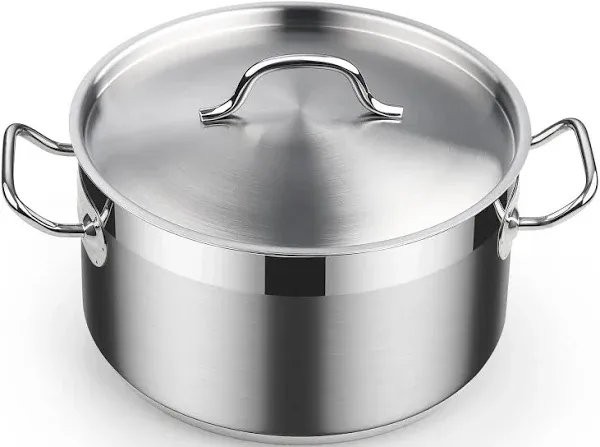 Versatile Dutch Oven Casserole Pot - 6-Quart Stainless Steel Cooking Essential