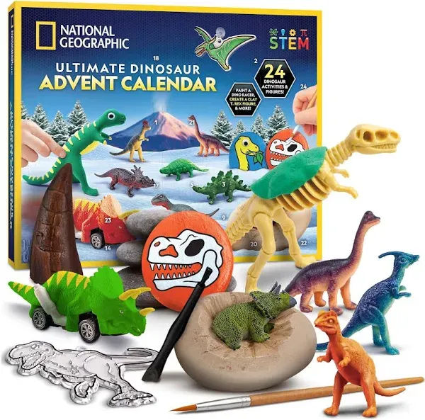 Blue Marble NATIONAL GEOGRAPHIC Dinosaur Advent Calendar 2024 - Christmas Cou...