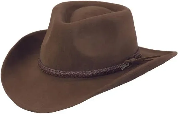 OUTBACK TRADING Men&#039;s Western Dusty Rider Australian Wool Brown Hat - All Sizes