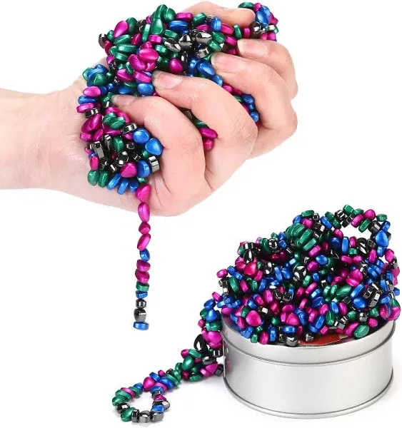 Alunmair 550pcs Multicolor 4 in 1 Magnet Balls Desk Toys for Adults Ferrite Crags Magnetic Putty Desk Fidget Toys for Office