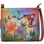 Anna by Anuschka Women's Buy Leather Hand painted Organizer Crossbody