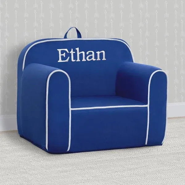 Personalized Kids Club Chair Delta Children Color: Blue/White