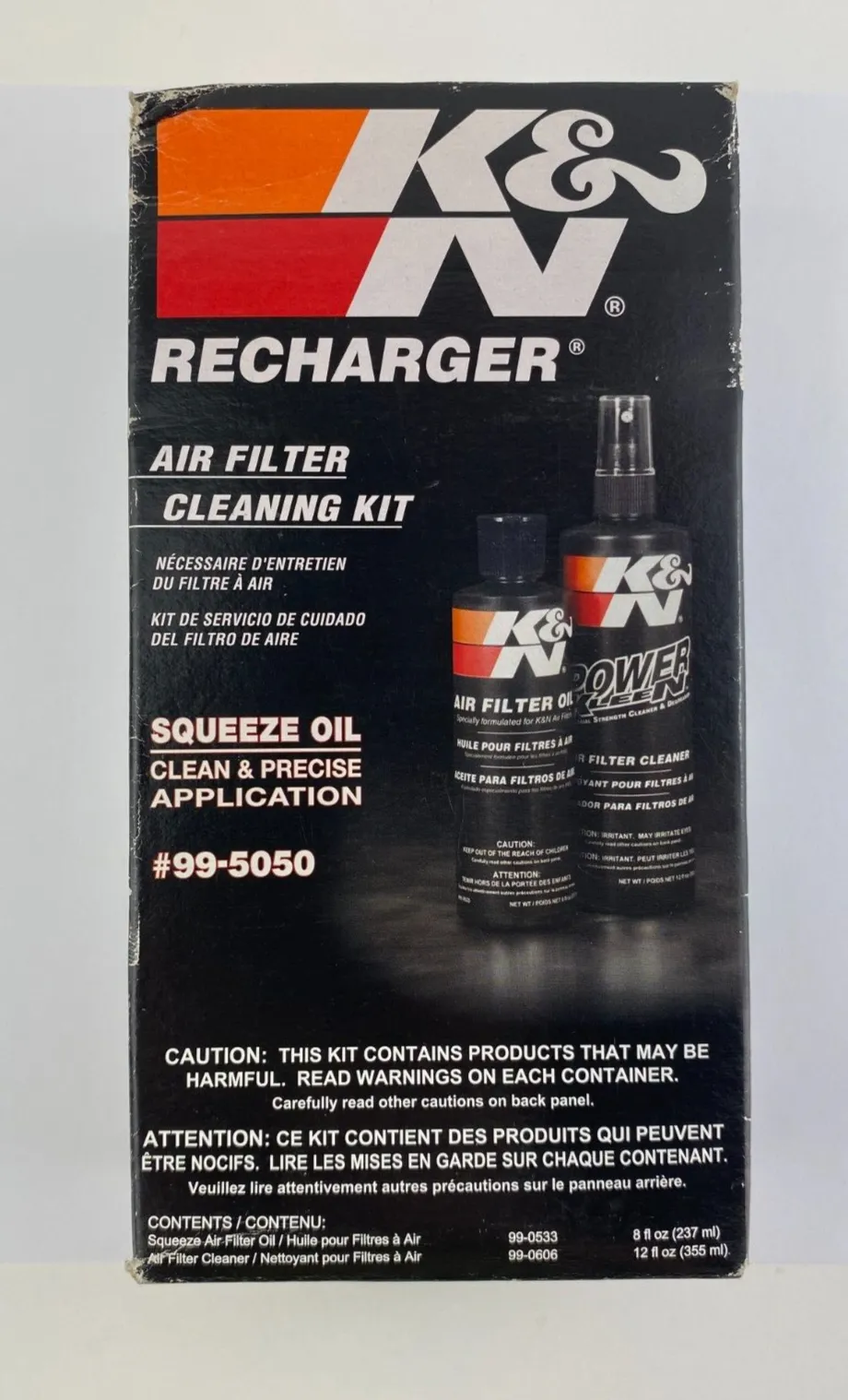 K&amp;N Recharger Filter Care Cleaning Service Kit Squeeze Red 99-5050