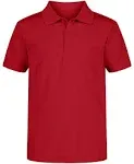 Nautica Big Boys Uniform Quick Dry Short Sleeve Performance Stretch Polo - Red - Size L (14/16)