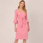 Adrianna Papell Women's Bell Sleeve Tie Front Dress