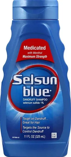 Selsun Blue Dandruff Shampoo Medicated -- 11 Fl Oz