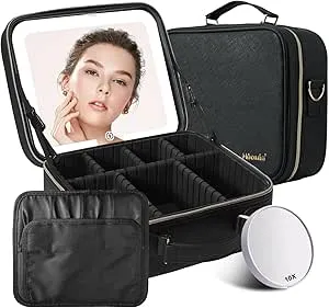 Mocado Travel Makeup Mirror + Travle Makeup Bag with Mirror