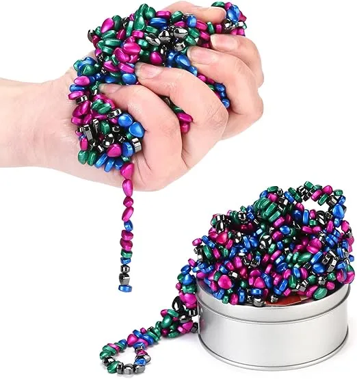 550pcs Multicolor 4 in 1 Magnet Balls Desk Toys for Adults, Ferrite Crags Magnetic Putty Desk Fidget Toys for Office