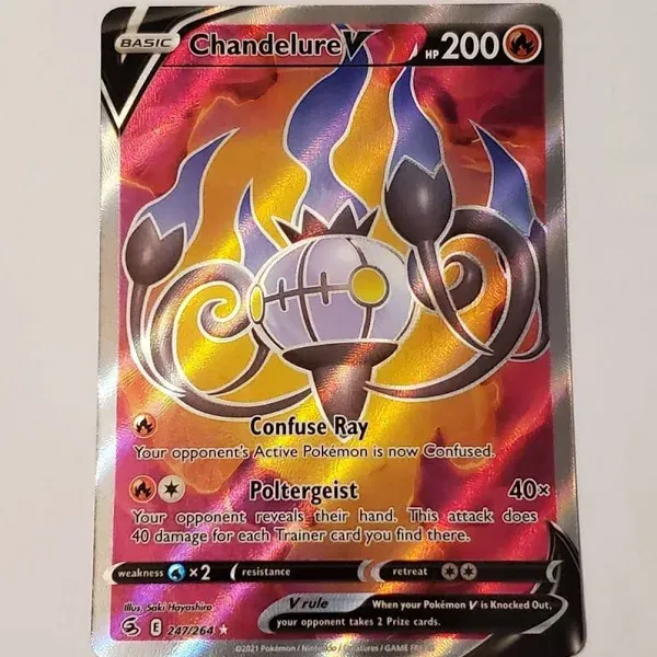 Chandelure V (Full art) - SWSH08: Fusion Strike [Ultra Rare] | Ozzie Collectables