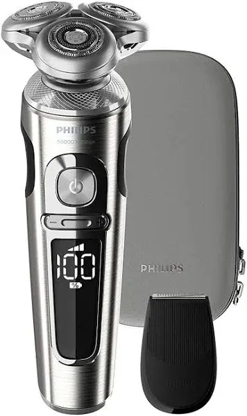 Philips - 9000 Series Prestige Electric Shaver 100% Waterproof, Dual Precision Nanotech Blades, ultra-controlled Suspension System, Ultra-Fast Digital