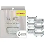 Gillette Venus Intimate Grooming Razors for Women, 6 Razor Blade Refills