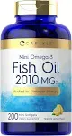 Carlyle Mini Fish Oil Softgels | 2010 mg | 200 Omega-3 Pills | with EPA & DHA | Non-GMO & Gluten Free Supplement