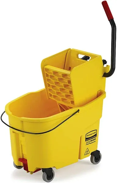 Rubbermaid WaveBrake 2.0 Janitorial Side-Press Bucket and Wringer 44 Quart