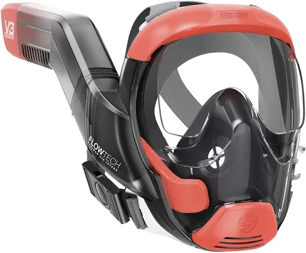 Seaview 180 V3 Full Face Snorkel Mask Adult- The V3 is The Perfect Snorkeling Gear for Adults- Diving Mask with 180 Panoramic Viewing. Patented Flowtech- Scuba Mask Up to 600% Easier Breathing