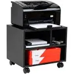 Mind Reader Rolling Printer Cart, Black