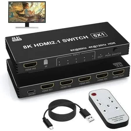 HDMI Switch 5 in 1 Out HDMI Splitter