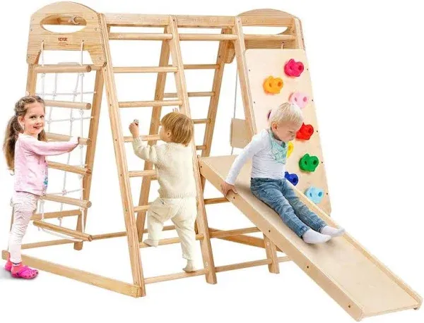 VEVOR Indoor Jungle Gym 7-in-1 Toddler Indoor Playground