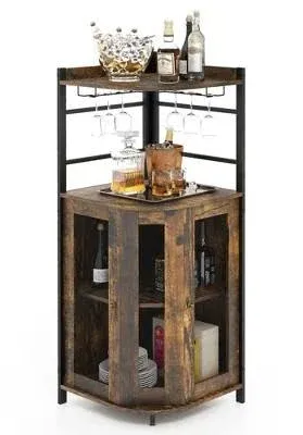 Costway Corner Bar Cabinet