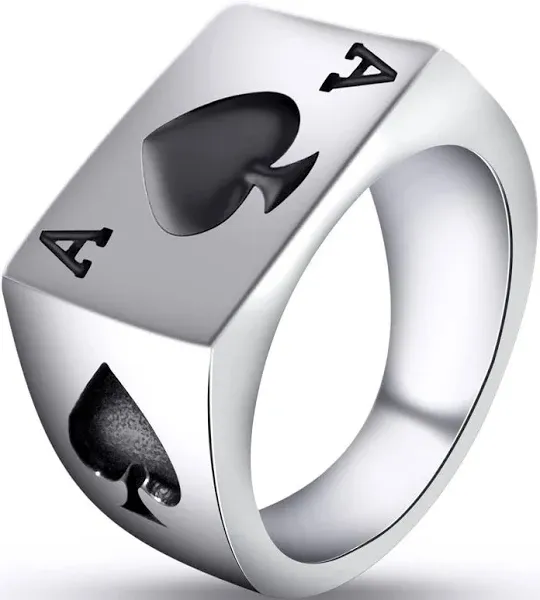 Stainless Steel Square Signet Ring for Men