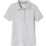 French Toast Girls Short Sleeve Interlock Polo with Picot Collar