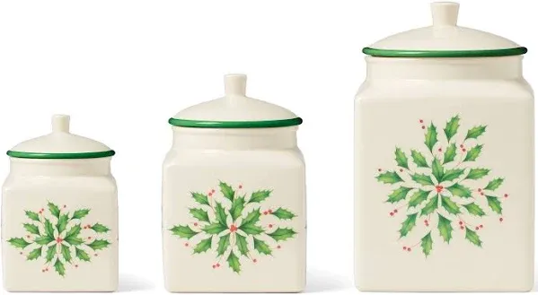 Lenox 894177 Holiday 3-Piece Canister Set