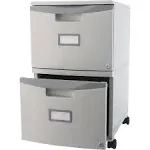 Two-drawer Mobile Filing Cabinet, 2 Legal/letter-size File Drawers, Gr