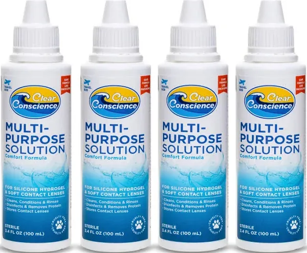 Cruelty-Free Multi-Purpose Contact Lenses Solution - Travel Size Contact Lens...