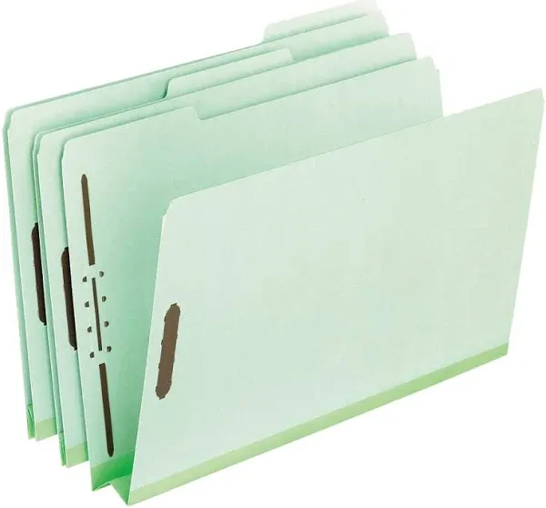 Pendaflex Pressboard Expanding Folder, 2&#034; Expansion, Letter Size, Green, 25-Pk