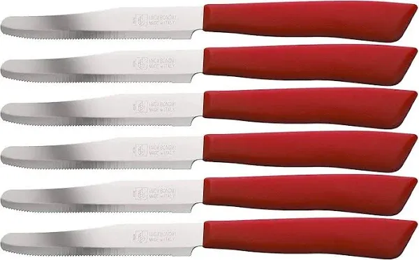 Inoxbomi Table Knife 11 cm RED, Set of 6 Pcs