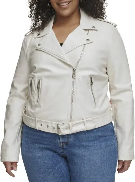 Levi's Belted Faux Leather Moto Jacket Women's