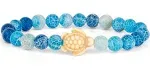 Fahlo Turtle - The Journey Bracelet, Aqua Blue -