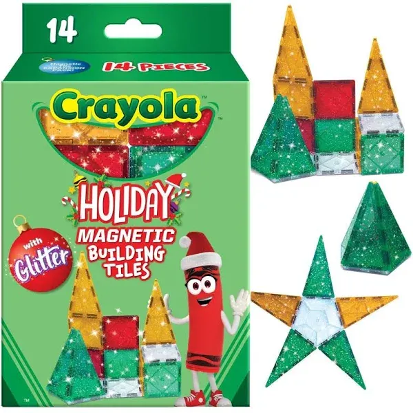 Crayola Magnetic Tiles, Building Set for Kids, Magnetic Building Toys for Kids, 