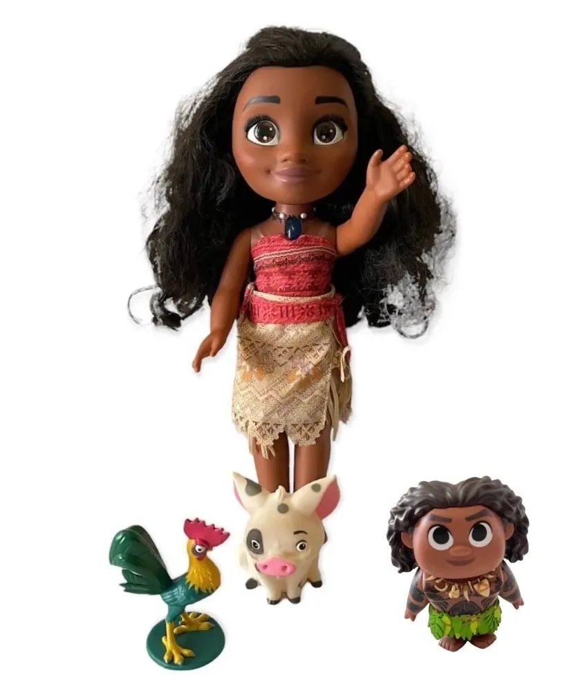 DISNEY Singing Moana And Friends Adventure Doll, Pua, Hei Hei Set