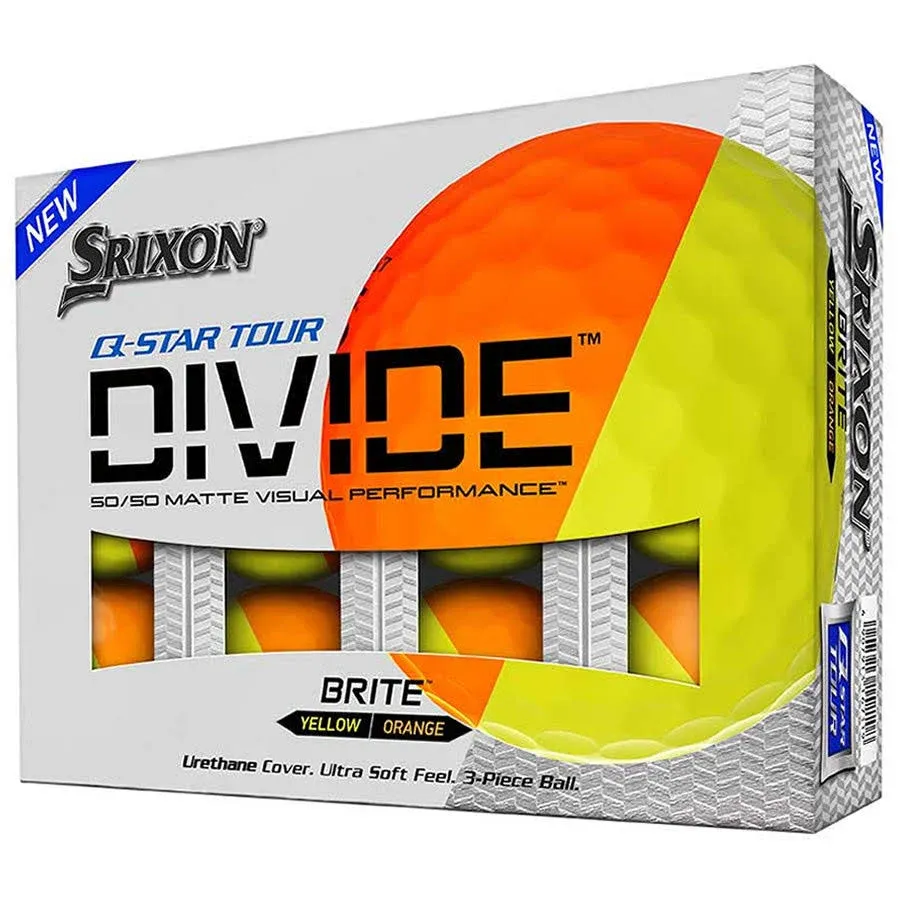 Srixon Q Star Tour Divide Golf Balls - Orange / Yellow