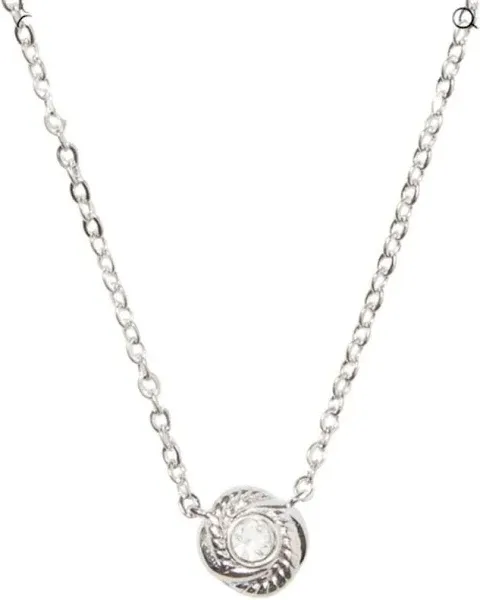 Kate Spade New York Infinity & Beyond Knot Silver Plated Charm Pendant Necklace