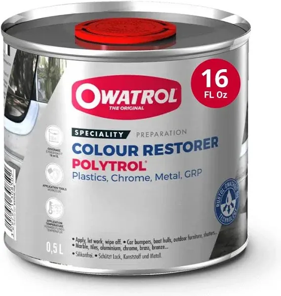 Owatrol Polytrol Colour Renovator Cleaner Premium Plastic Chrome Metal GRP 0.5 L