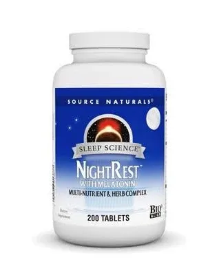 Source Naturals Night Rest Melatonin 200 Tablets