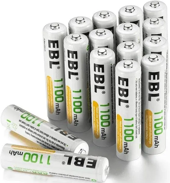 EBL Rechargeable AAA Batteries 1100mAh Ni-MH Triple A Batteries, 8 Counts 1.2V