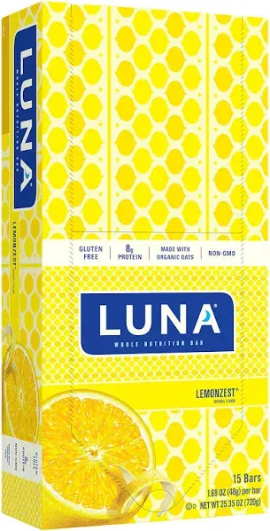 Clif Luna Whole Nutrition Bar Lemon Zest 1.69 oz CCC210004